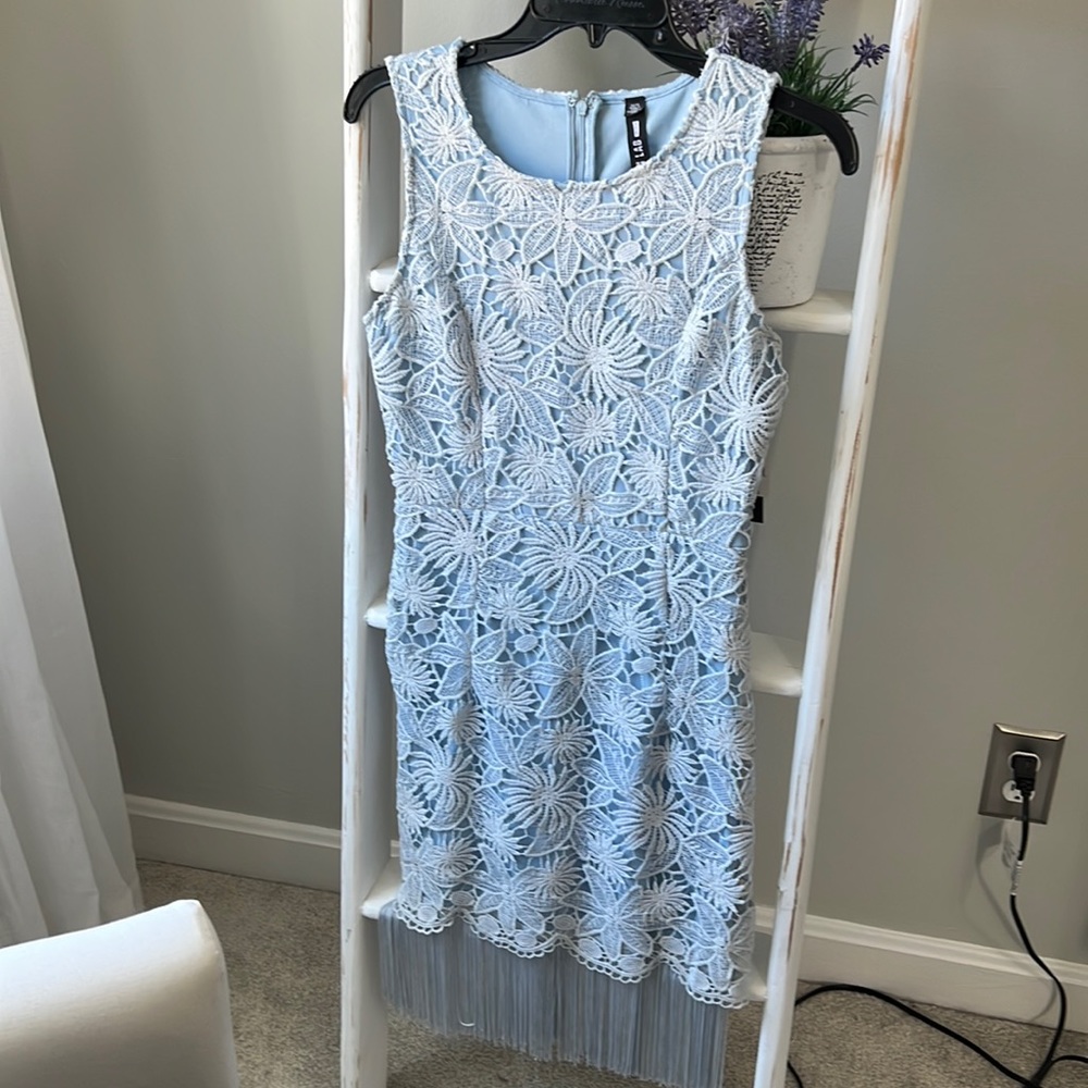 NWT Lace Blue Flapper Dress